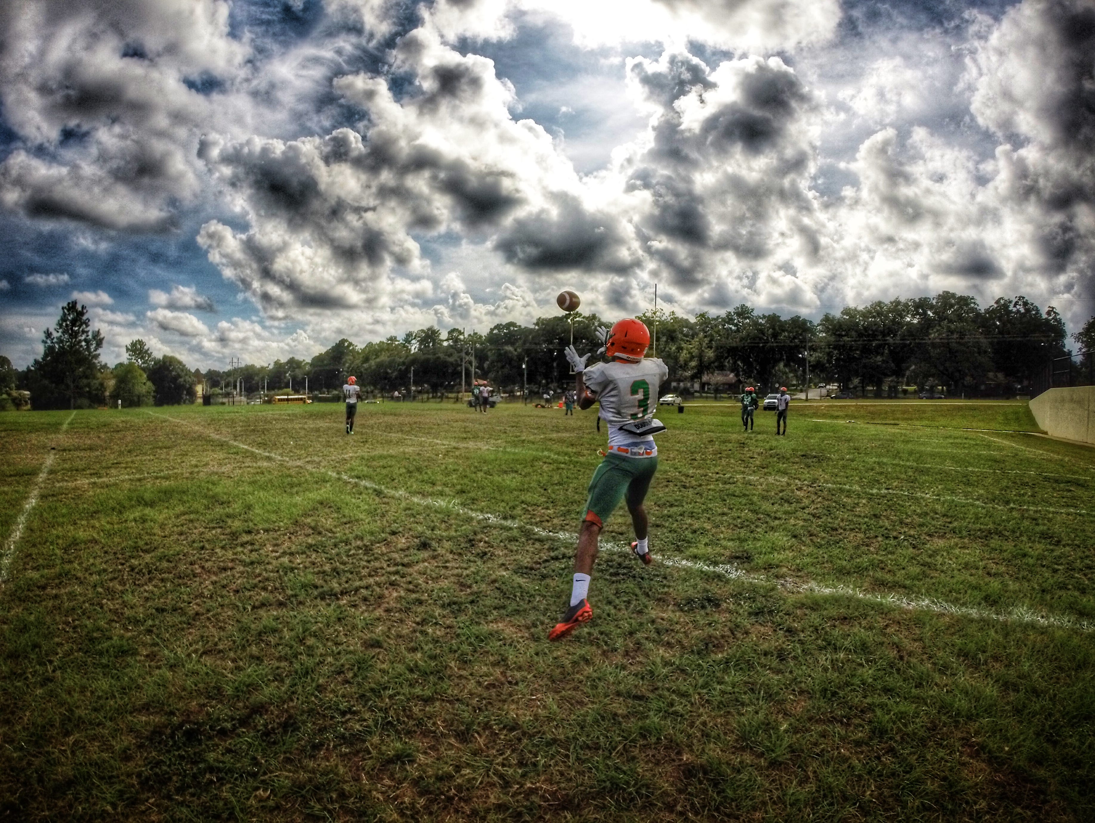 FAMU DRS receiver Chris Jackson goes out for a pass during practice warmups on Wednesday.