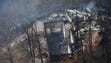 An aerial view shows a destroyed home the day after