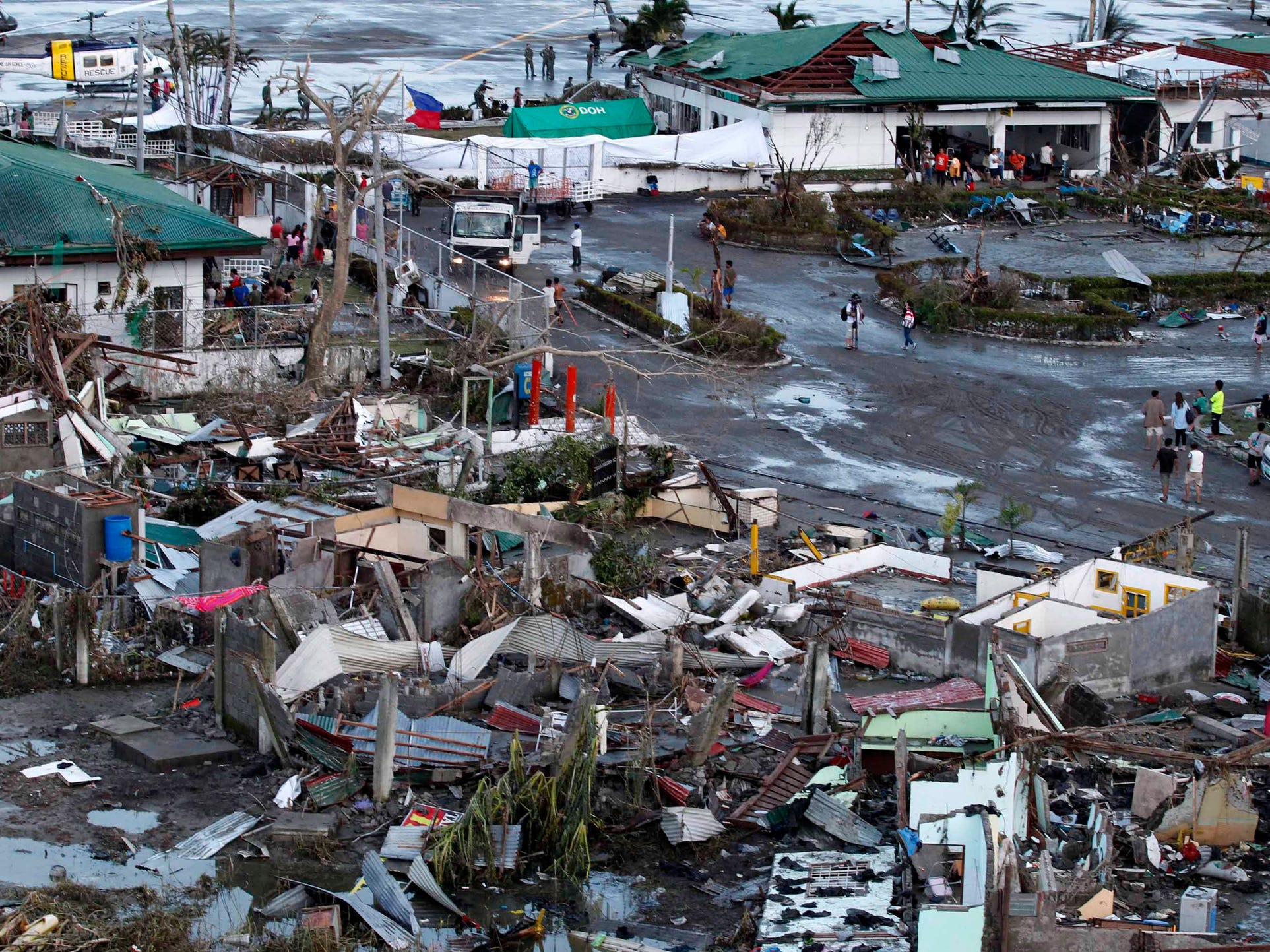 A view of the typhoon-ravaged city of Tacloban, Philippines, on Nov. 9.