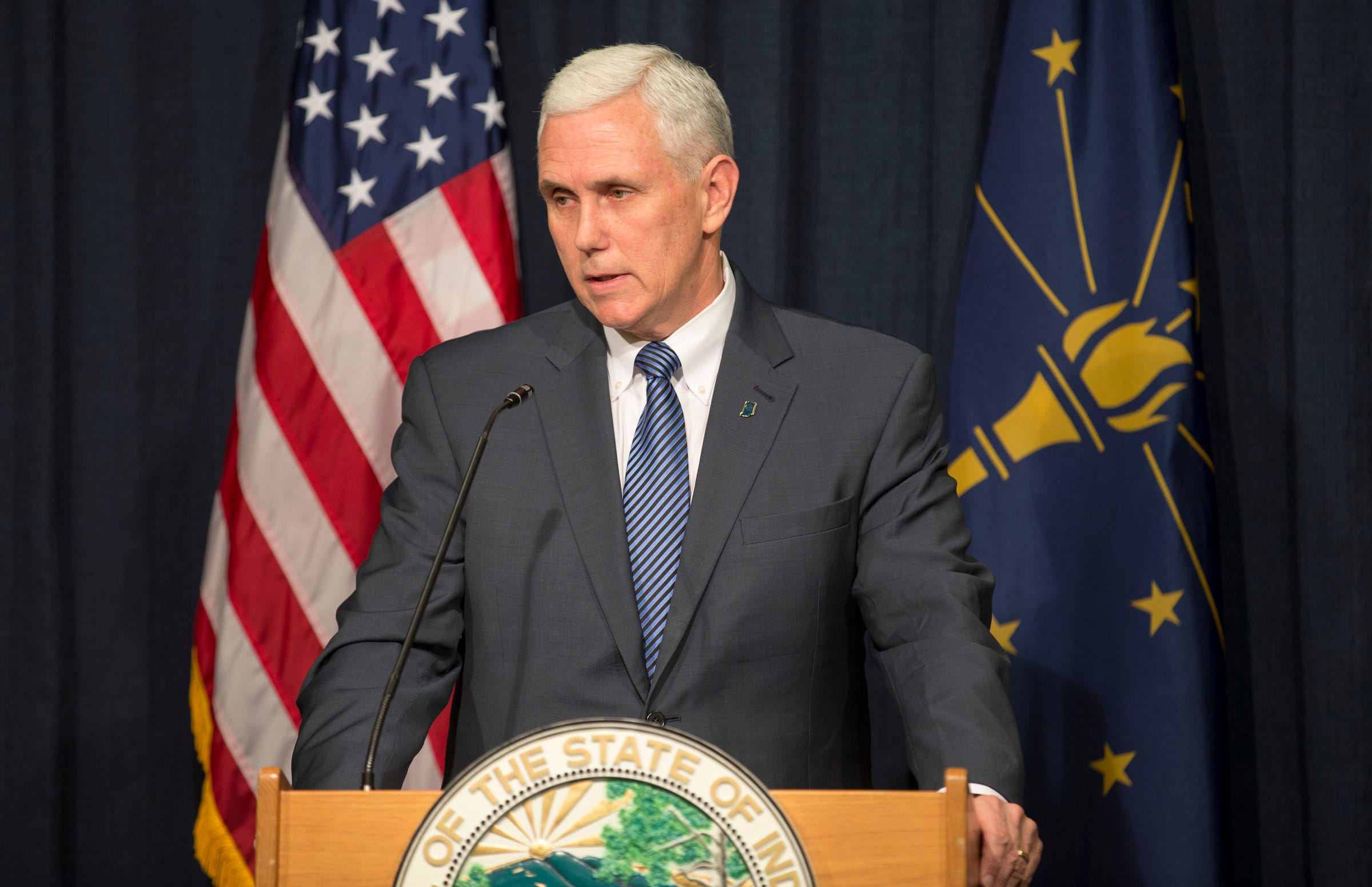 Gov. Mike Pence signs religious freedom bill in private