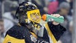 Nov. 10: Penguins goalie Marc-Andre Fleury (29) squirts