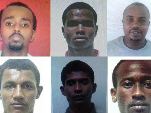 Kenya police issued a wanted poster for six 