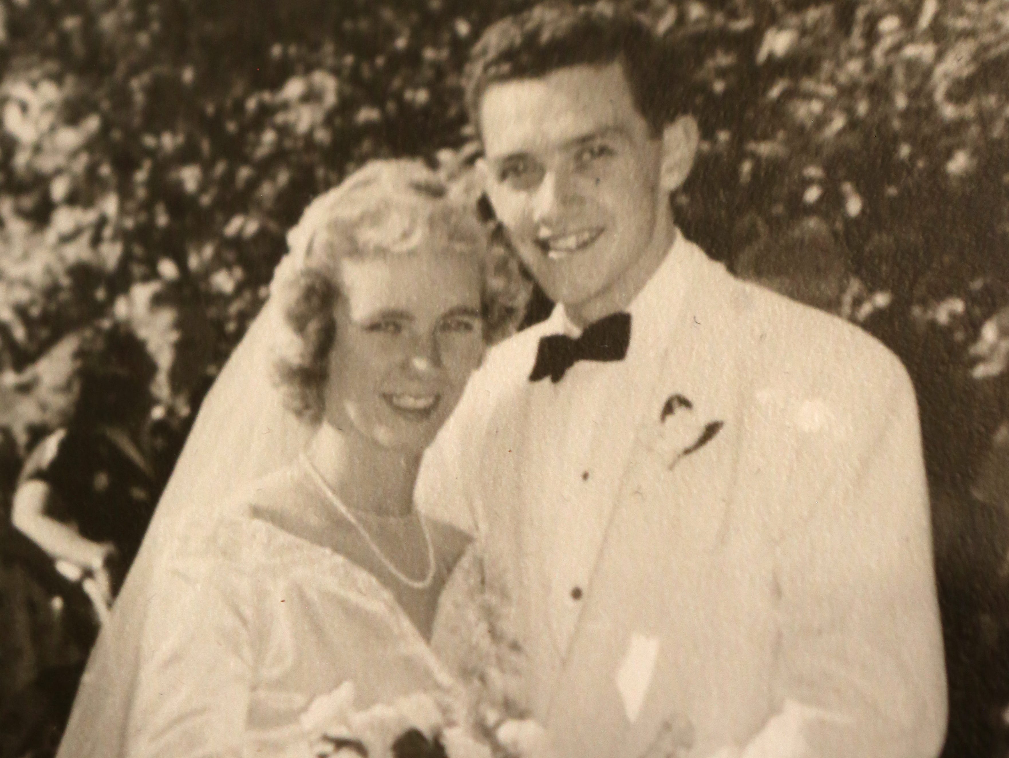 This is the wedding photo of Reverend Robert “Bob” Denny, and his bride, Betty, of White Oak.