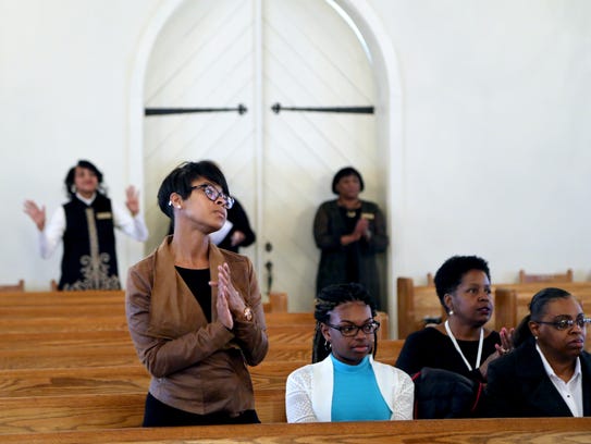Members of Jubilee Baptist worship during a recent