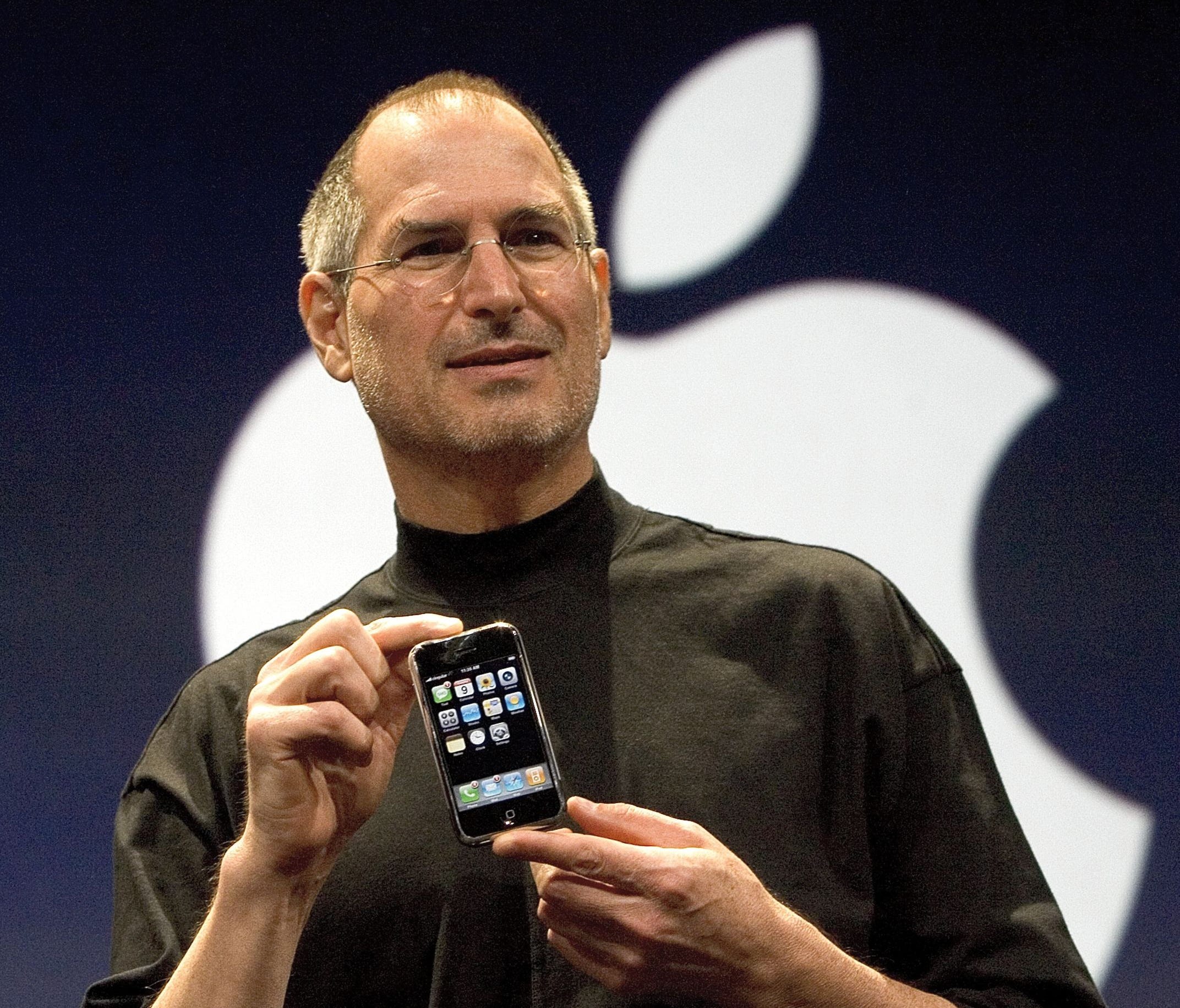 Steve Jobs at the iPhone launch in January 2007.