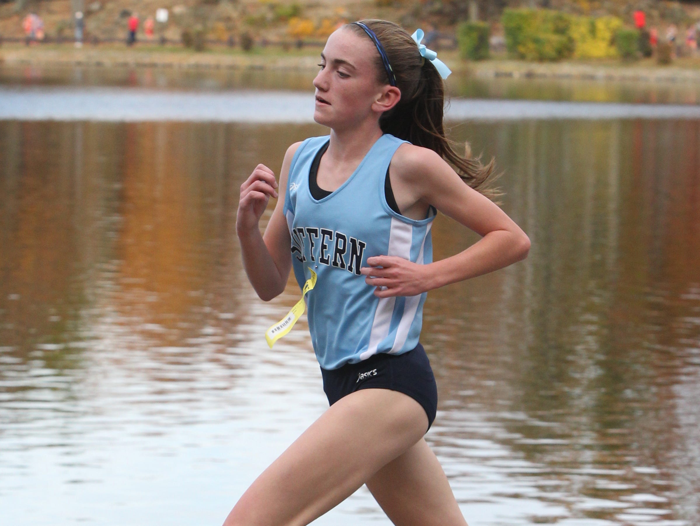 Suffern's Mary Hennelly won the Rockland County Cross Country Championship at Bear Mountain Oct. 29, 2015.