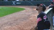 Mesa, Ariz.: Indians catcher Francisco Mejia spits