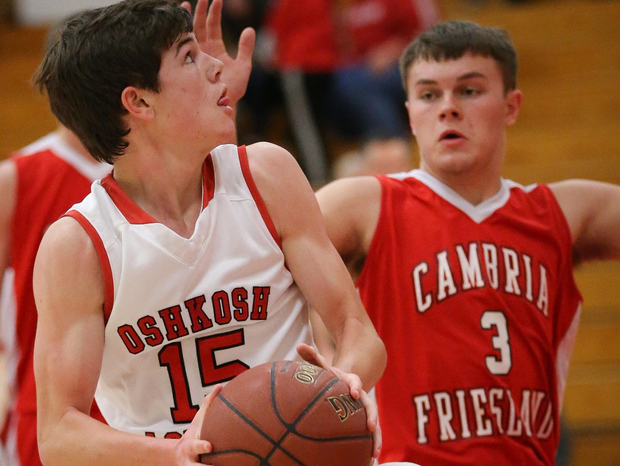 Junior Evan Ganther (15) was Lourdes Academy’s leading scorer at more than 15 points per game last season.