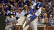 Game 2 in Chicago: Dodgers first baseman Adrian Gonzalez