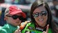 Danica Patrick holds Kevin Harvick's son Keelan before the Aaron's 499 at Talladega Superspeedway on May 4, 2014.