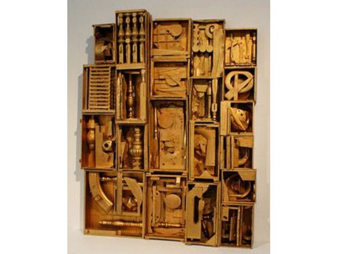 Artist: Louise Nevelson.
Date: 1960.
Material: Painted