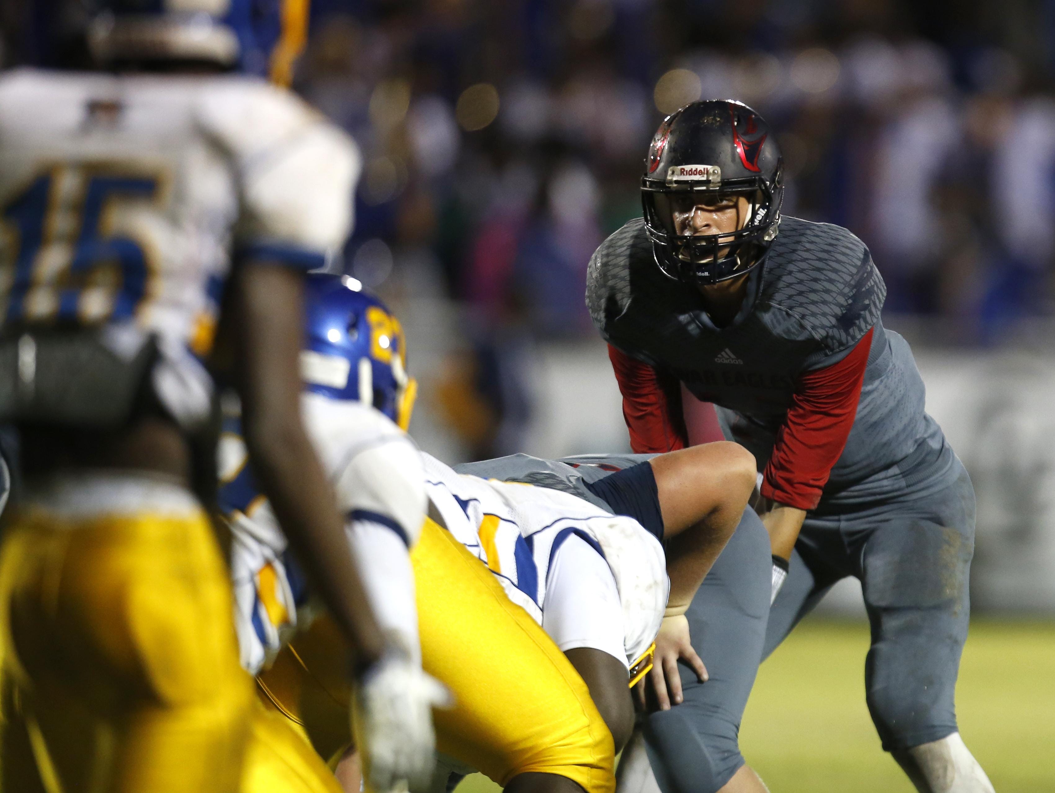 Wakulla quarterback Feleipe Franks goes under center for a play during a playoff win over Rickards last Friday. Franks has opened up his recruitment after decommitting from LSU on Monday.