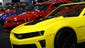 Chevrolet Camaros provide a rainbow of color.