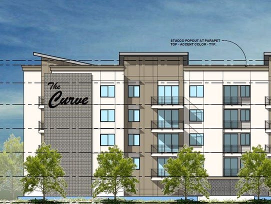 A rendering of The Curve at Melrose.