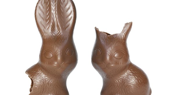 Image result for chocolate easter bunny with head chewed off