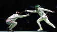 Yunlong Jiao of Chine competes against Guilherme Melaragno