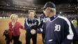 Tigers manager Jim Leyland, right, with Marian and
