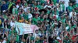 Fans cheer for the Mexican team against New Zealand