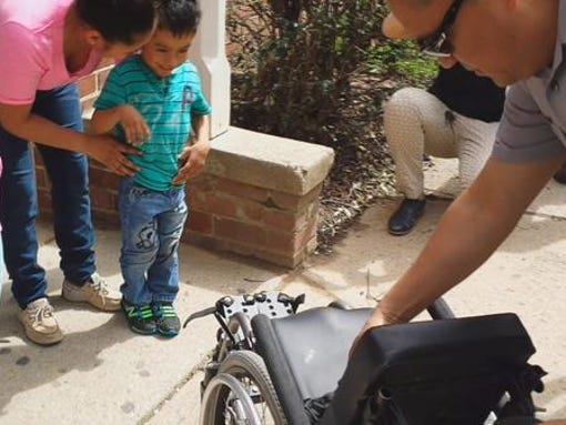 PGPD officer delivers donated wheelchair 4-year-old