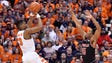 Syracuse guard Andrew White III (3) takes a jump shot