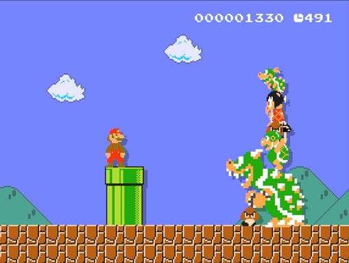 A scene from 'Super Mario Maker.'