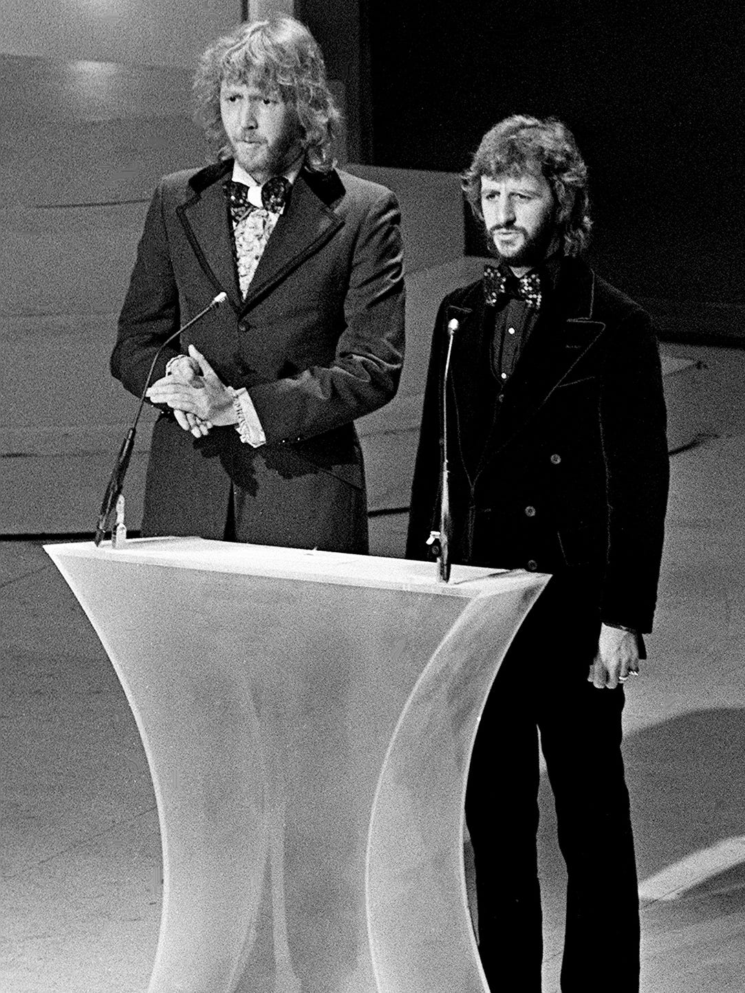 Harry Nilsson, left, and Ringo Starr are presenters