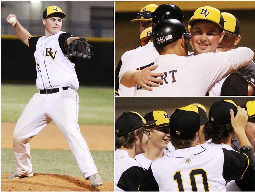 Jaret Rusnell, Bishop Verot High School's baseball team manager, pitched recently against Whitesville Trinity from Kentucky at Bishop Verot in Fort Myers. The last time Rusnell pitched was in the eighth grade.