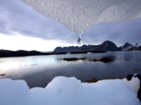 In this Aug, 16, 2005, file photo an iceberg melts in Kulusuk, Greenland, near the arctic circle.