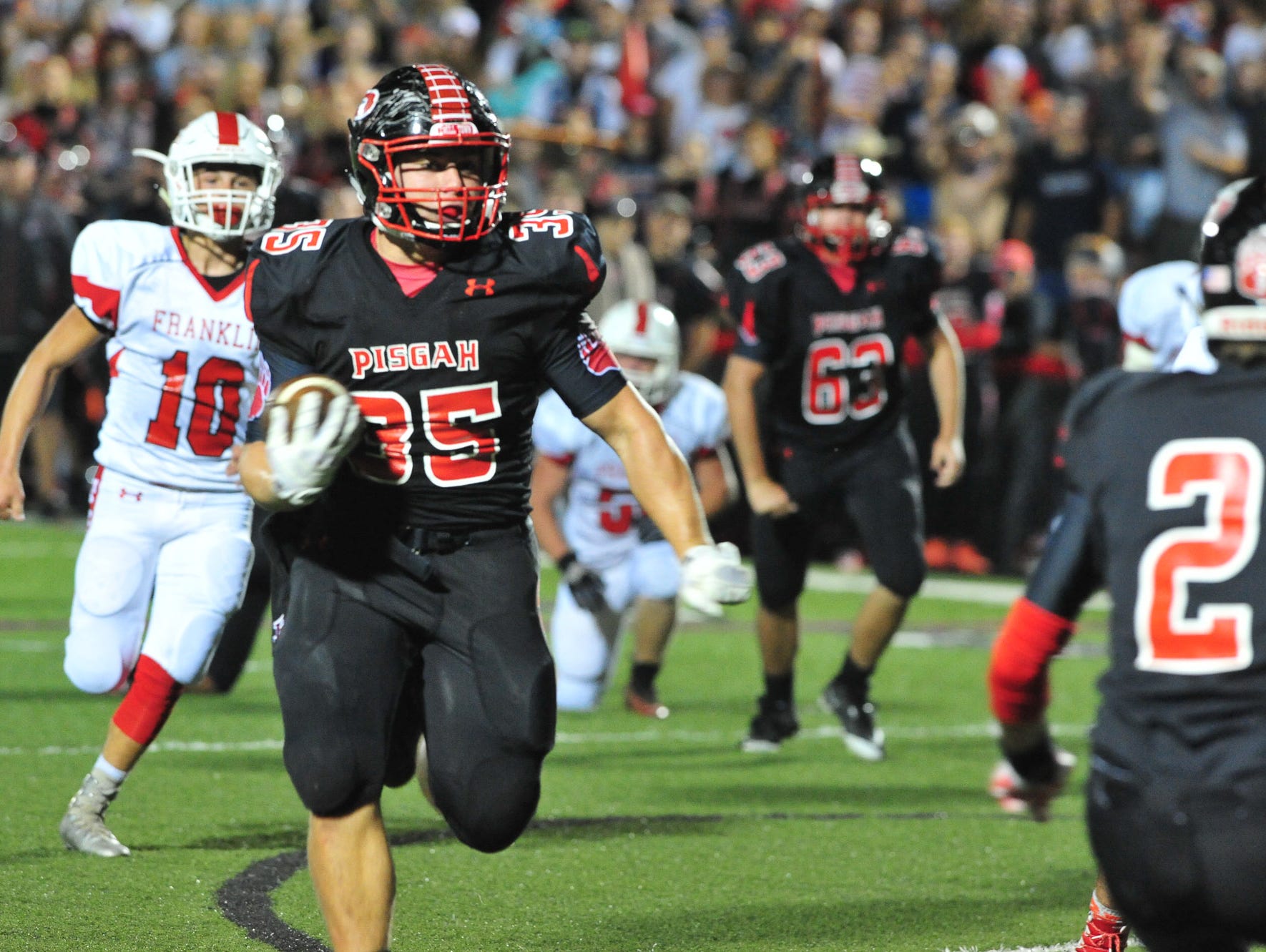 Michael Parrott (35) and Pisgah are home for Friday's rivalry game with Tuscola.