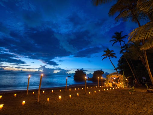 Most couples don't leave their rooms at Jade Mountain,