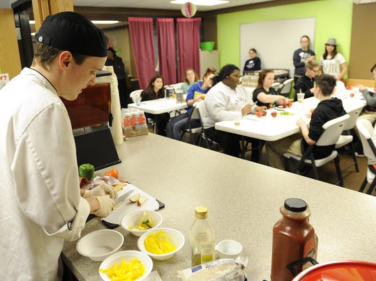 GMS FCCLA cooking at YES Club