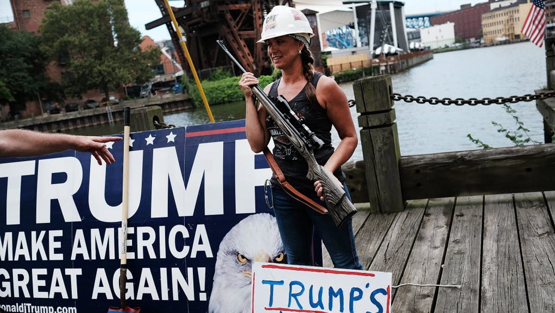 Trump supporters are shooting their guns in the air