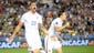 USA defender Geoff Cameron (20) celebrates with defender