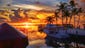 The sun sets over the Gulf of Mexico in Islamorada,