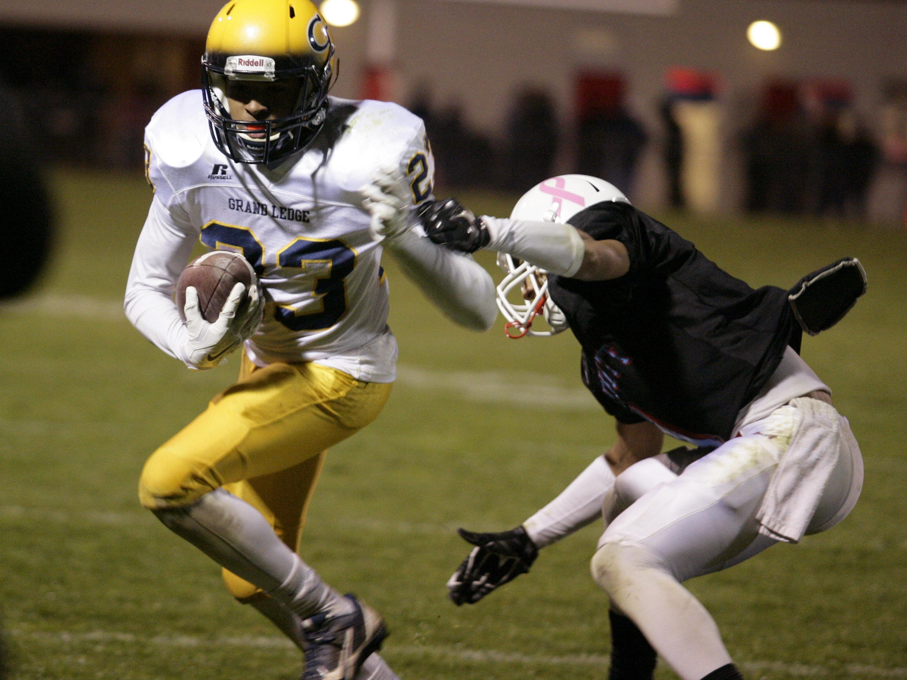 Senior Malek Adams was a first team all-CAAC Blue receiver last fall and is a key offensive returner for Grand Ledge.