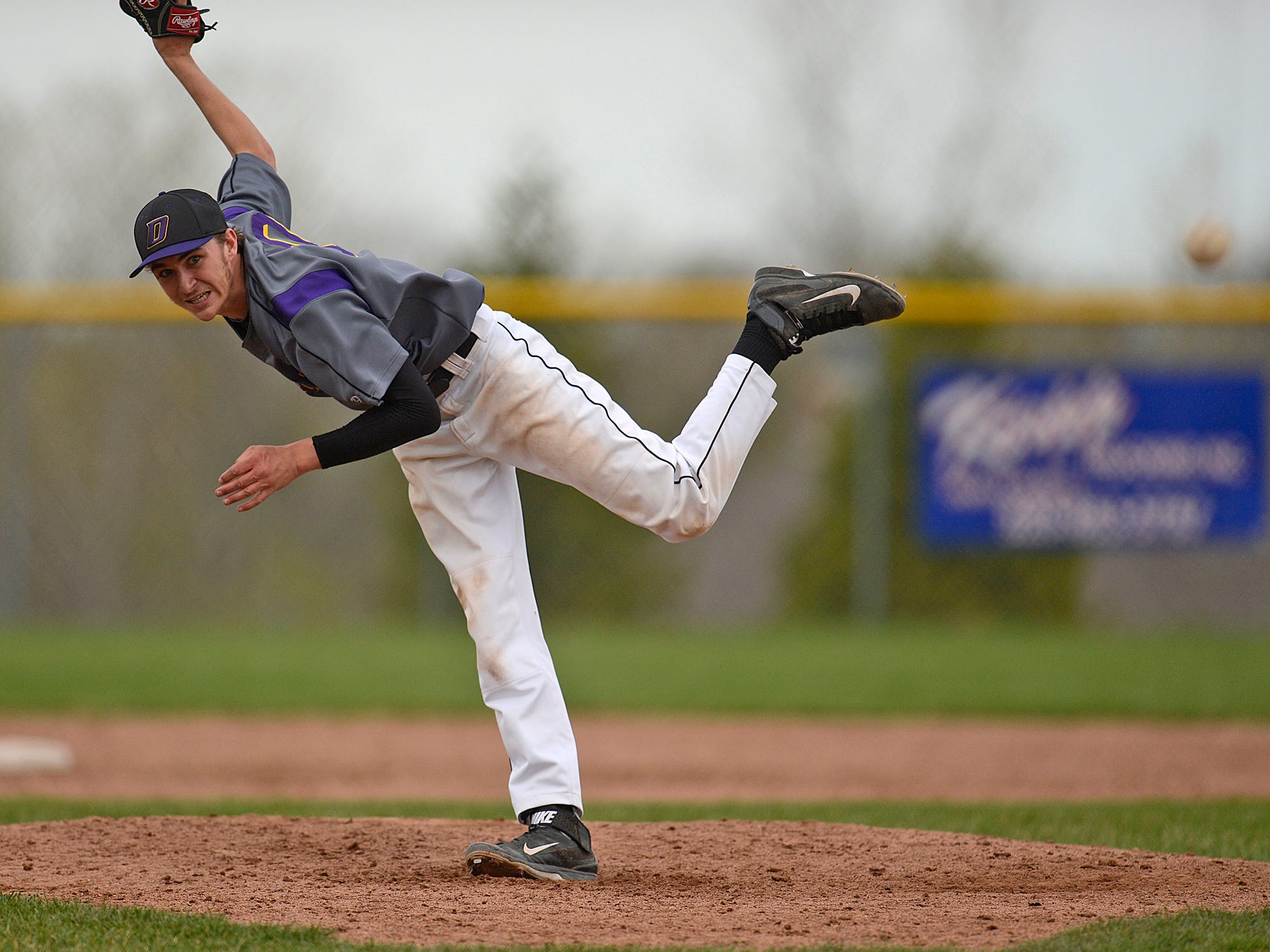 Denmark pitcher Riley Pelischek allowed one hit and struck out 14 in a 2-1 win over West De Pere in a battle of Bay Conference unbeatens Tuesday.