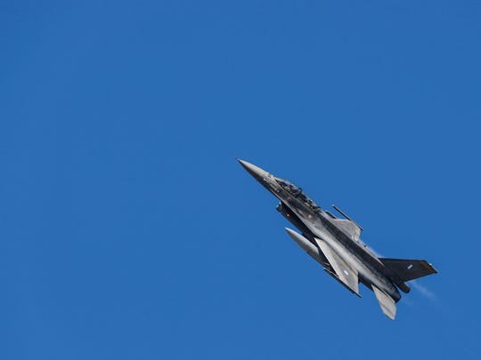 A Hellenic air force F-16 Fighting Falcon fighter aircraft