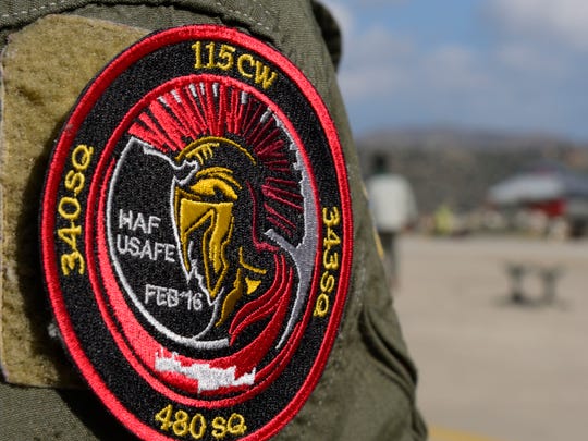 The 480th EFS's patch commemorates a flying training