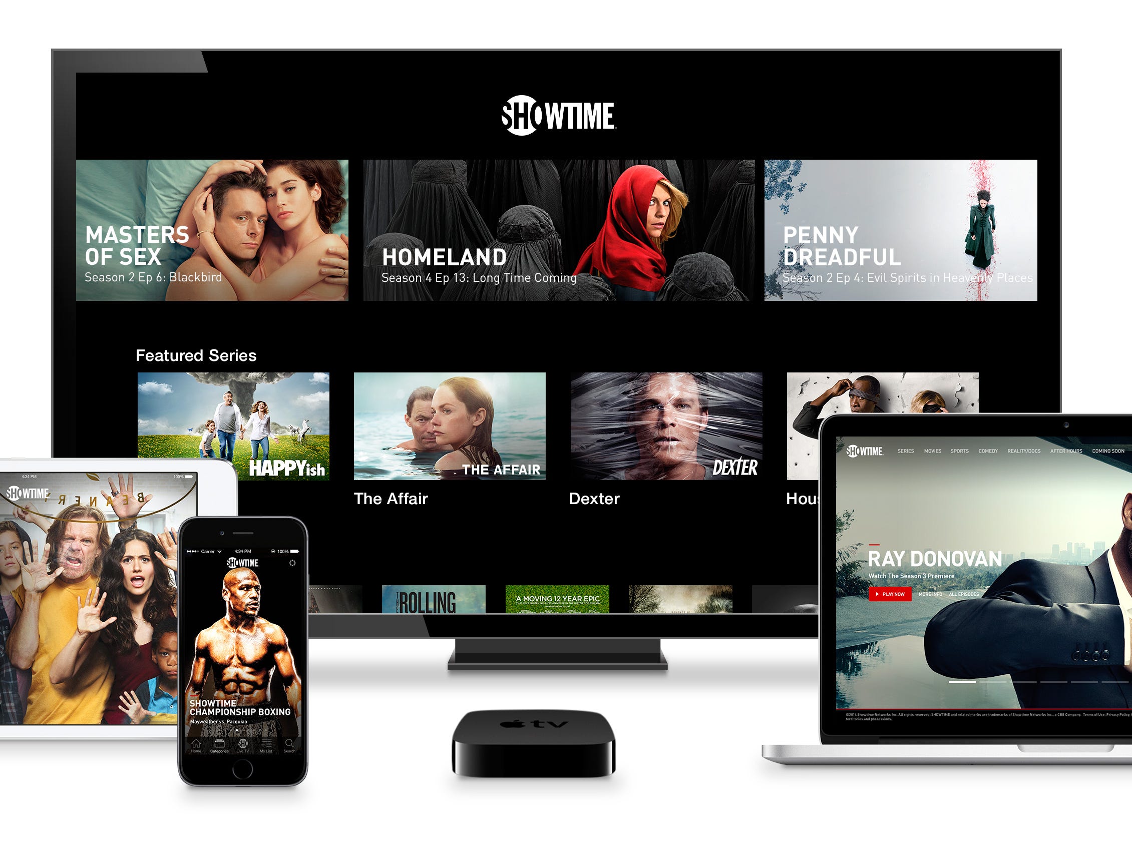 Showtime's new standalone Net video service, set to launch in July, will be available initially across Apple devices.