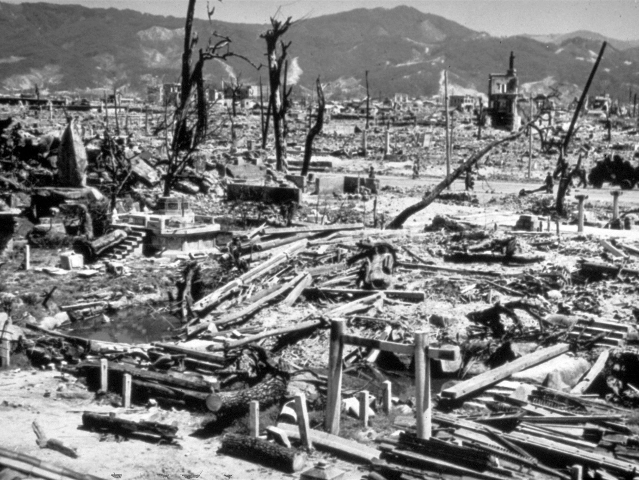 On the 70th anniversary of the atomic bombing of Hiroshima, here is destruction from the explosion of an atomic bomb on Aug. 6, 1945. More than 200,000 people died in the Hiroshima and Nagasaki blasts.
