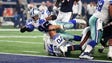 Cowboys running back Alfred Morris (46) scores in the
