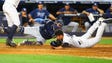 April 22: The Yankees' Jacoby Ellsbury (22) steals