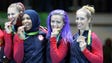 Team USA took bronze in women's team sabre fencing.
