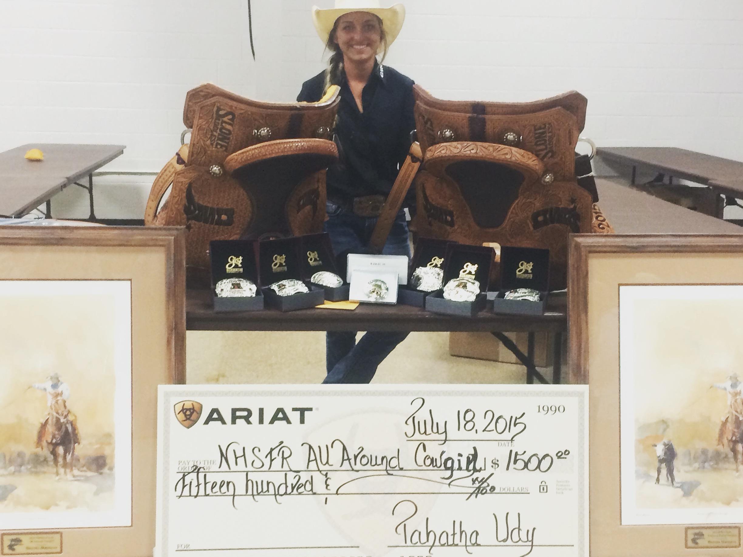 Kaytlyn Miller won the national championship as the All-Around Cowgirl at the National High School Finals Rodeo on July 18.