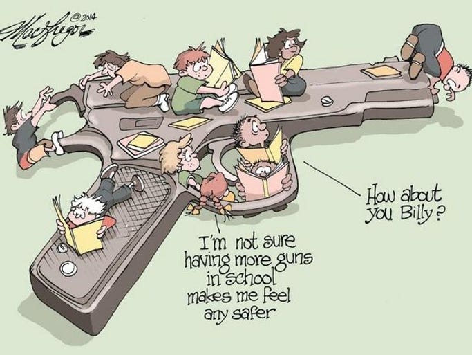 Editorial cartoons on guncontrol debate