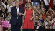 The Trumps attend a campaign-style rally on Feb. 18,