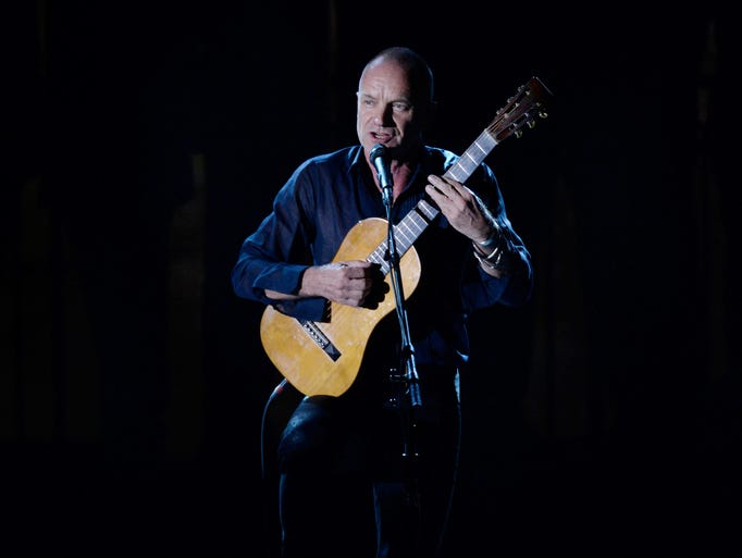Sting performs the title song from his autobiographical show 'The Last Ship' during the Tony Awards.