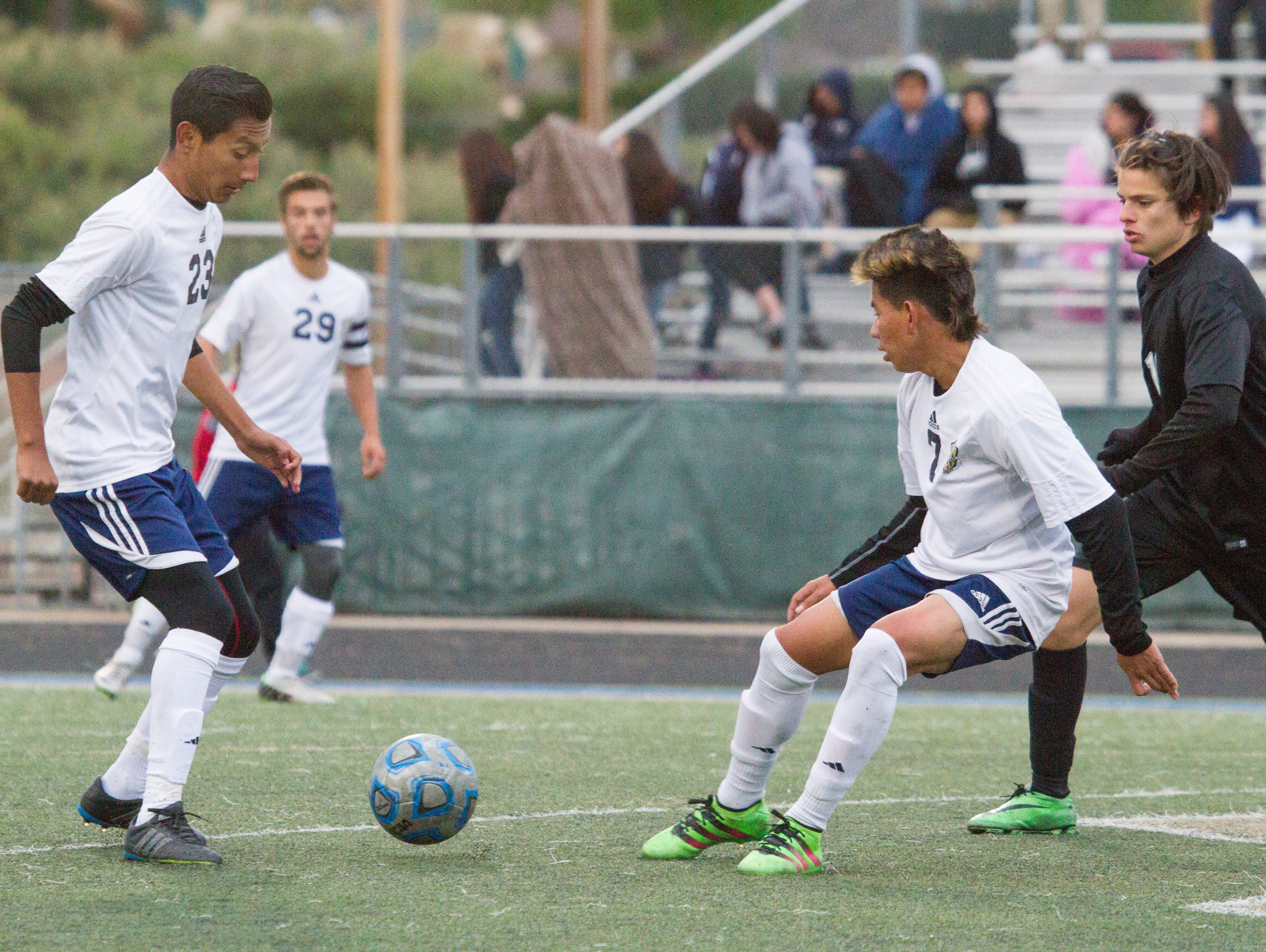 Snow Canyon boys soccer hosts Pine View Thursday, March 29, 2016.