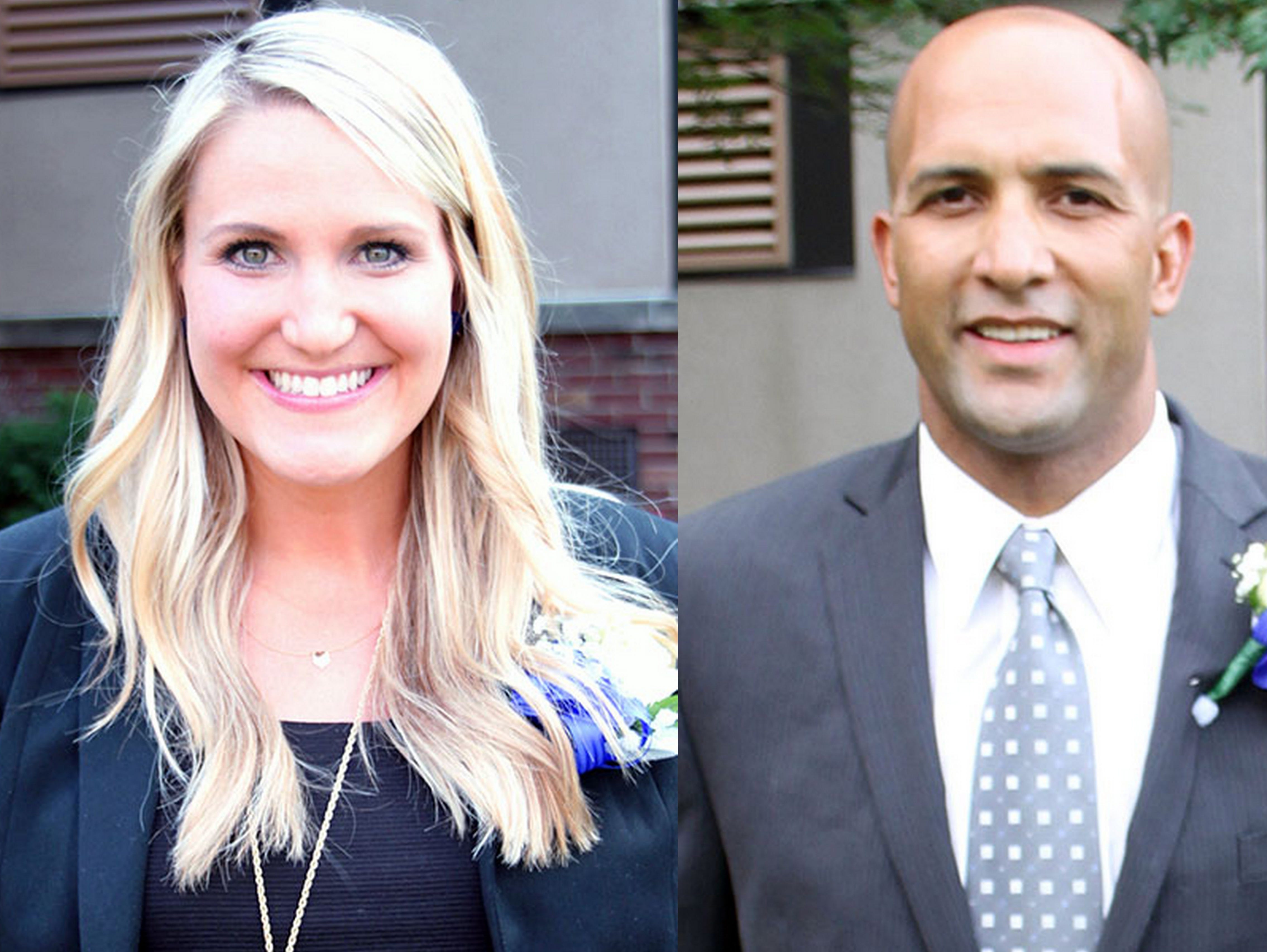 Katie Princiotto Schmitt and Nate Watkins were inducted into the Horseheads High School Hall of Fame.
