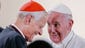 Pope Francis laughs with Cardinal Donald Wuerl after